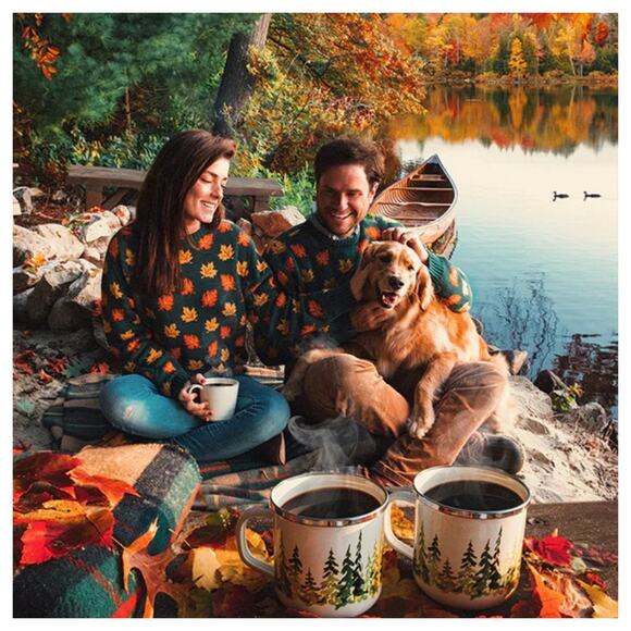 [Kiel James Patrick] Cozy Fall Leaf Wool Blend Crew Neck Sweater Unisex Size XXL - Picture 2 of 12